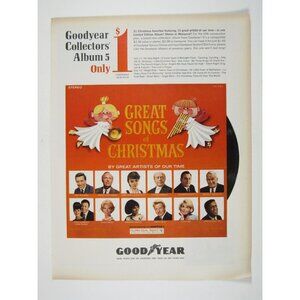 Print Ad Great Songs Of Christmas Goodyear Collectors Album ADVERTISEMENT MOD